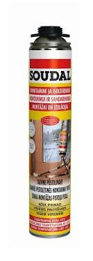 Pist. montavimo putos SOUDAL YELLOW GUNFOAM WINTER, 750 ml
